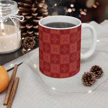 Load image into Gallery viewer, Ulu Quilt Graphic Mug 11oz (Light Red)