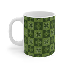 Load image into Gallery viewer, Ulu Quilt Graphic Mug 11oz (Light Green)