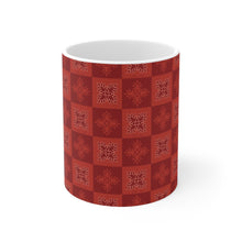 Load image into Gallery viewer, Ulu Quilt Graphic Mug 11oz (Light Red)