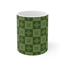 Load image into Gallery viewer, Ulu Quilt Graphic Mug 11oz (Light Green)
