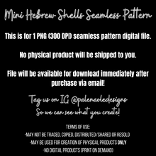 Load image into Gallery viewer, EXCLUSIVE Mini Hebrew Shells Seamless Pattern