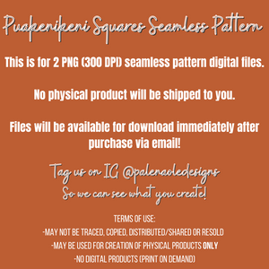 EXCLUSIVE Puakenikeni Squares Seamless Pattern (2 Files included)