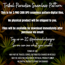 Load image into Gallery viewer, EXCLUSIVE Tribal Paradise Seamless Pattern (3 Files included)