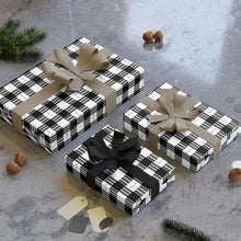 Load image into Gallery viewer, Kanaka Plaid Wrapping Paper (White)