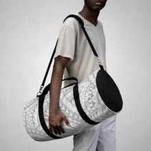 Load image into Gallery viewer, Tribal Script Duffel Bag (White)