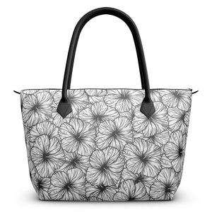 Hibiscus Handbag (B&W)