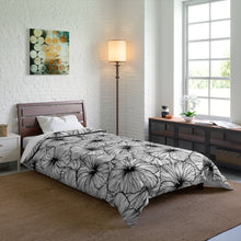 Load image into Gallery viewer, Hibiscus Comforter (B&W)