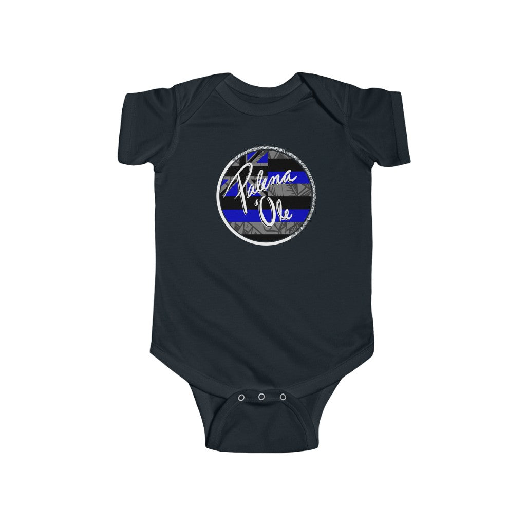 Kanaka Kollection Palena ‘Ole Flag Infant Fine Jersey Bodysuit (Royal Blue)
