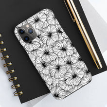 Load image into Gallery viewer, Hibiscus Phone Case (B&W)