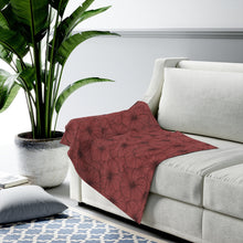 Load image into Gallery viewer, Hibiscus Velveteen Plush Blanket (Pink)