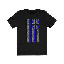 Load image into Gallery viewer, Kanaka Kollection Tribal Flag Unisex Jersey Short Sleeve Tee (Royal Blue)