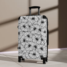 Load image into Gallery viewer, Hibiscus Cabin Suitcase (B&W)