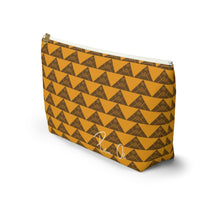 Load image into Gallery viewer, ‘Io Script Accessory Pouch w T-bottom (Yellow)