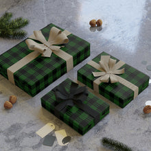 Load image into Gallery viewer, Kanaka Plaid Wrapping Paper (Green)