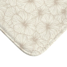 Load image into Gallery viewer, Hibiscus Bath Mat (Off White)
