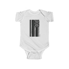 Load image into Gallery viewer, Kanaka Kollection Tribal Flag Infant Fine Jersey Bodysuit (B&W)