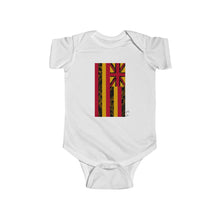 Load image into Gallery viewer, Kanaka Kollection Tribal Flag Infant Fine Jersey Bodysuit (Yellow)