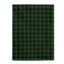 Load image into Gallery viewer, Kanaka Plaid Velveteen Plush Blanket (Green)