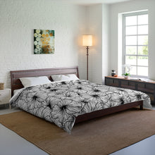 Load image into Gallery viewer, Hibiscus Comforter (B&W)