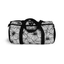 Load image into Gallery viewer, Hibiscus Duffel Bag (B&W)