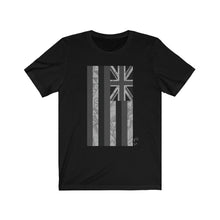 Load image into Gallery viewer, Kanaka Kollection Tribal Flag Unisex Jersey Short Sleeve Tee (B&W)