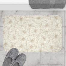 Load image into Gallery viewer, Hibiscus Bath Mat (Off White)