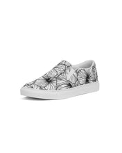 Load image into Gallery viewer, Hibiscus Women&#39;s Slip-On Canvas Shoe (B&amp;W)
