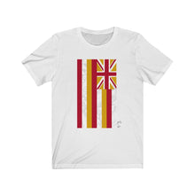 Load image into Gallery viewer, Kanaka Kollection Tribal Flag Unisex Jersey Short Sleeve Tee (White)