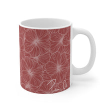 Load image into Gallery viewer, Hibiscus Graphic Mug 11oz (Light Pink)