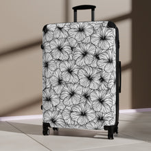 Load image into Gallery viewer, Hibiscus Cabin Suitcase (B&W)