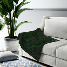 Load image into Gallery viewer, Tribal Velveteen Plush Blanket (Green)
