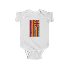 Load image into Gallery viewer, Kanaka Kollection Tribal Flag Infant Fine Jersey Bodysuit (Y&G)