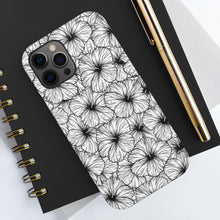 Load image into Gallery viewer, Hibiscus Phone Case (B&W)