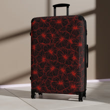 Load image into Gallery viewer, Hibiscus Suitcase (Red Outline)