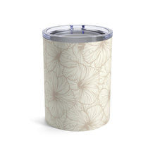 Load image into Gallery viewer, Hibiscus Tumbler Cup 10oz (Off White)