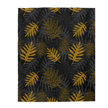 Load image into Gallery viewer, Laua’e Velveteen Plush Blanket (Yellow)
