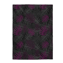 Load image into Gallery viewer, Laua’e Velveteen Plush Blanket (Purple)