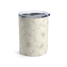 Load image into Gallery viewer, Hibiscus Tumbler Cup 10oz (Off White)