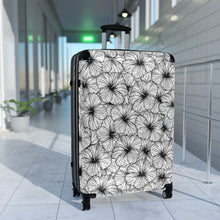 Load image into Gallery viewer, Hibiscus Cabin Suitcase (B&W)