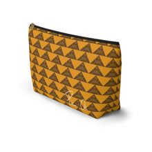 Load image into Gallery viewer, ‘Io Script Accessory Pouch w T-bottom (Yellow)