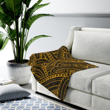 Load image into Gallery viewer, Tribal Velveteen Plush Blanket (Yellow)