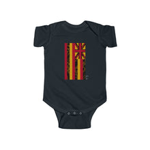 Load image into Gallery viewer, Kanaka Kollection Tribal Flag Infant Fine Jersey Bodysuit (Yellow)