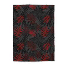Load image into Gallery viewer, Laua’e Velveteen Plush Blanket (Red)