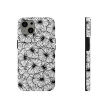 Load image into Gallery viewer, Hibiscus Phone Case (B&W)