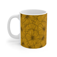 Load image into Gallery viewer, Hibiscus Graphic Mug 11oz (Yellow)