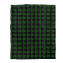 Load image into Gallery viewer, Kanaka Plaid Velveteen Plush Blanket (Green)