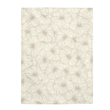 Load image into Gallery viewer, Hibiscus Velveteen Plush Blanket (Off White)