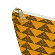 Load image into Gallery viewer, ‘Io Script Accessory Pouch w T-bottom (Yellow)