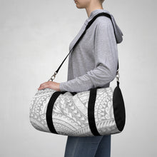Load image into Gallery viewer, Tribal Script Duffel Bag (White)