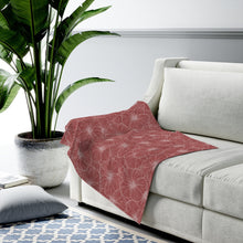 Load image into Gallery viewer, Hibiscus Velveteen Plush Blanket (Light Pink)